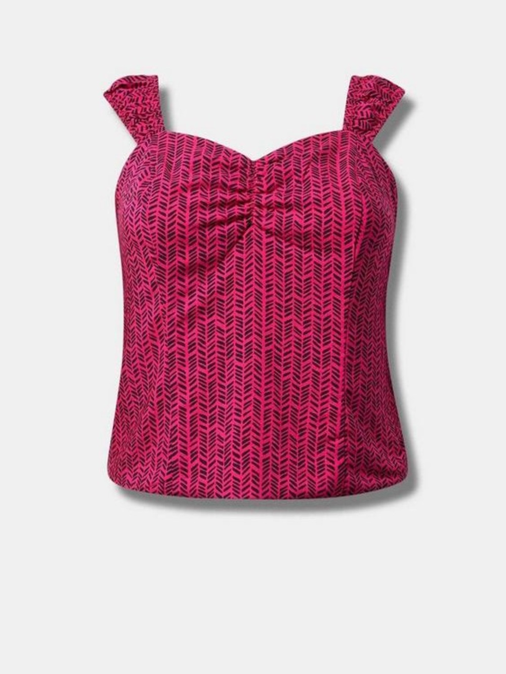 Plus size - Torrid Challis Smocked Top in pink, 0X (12-14W)